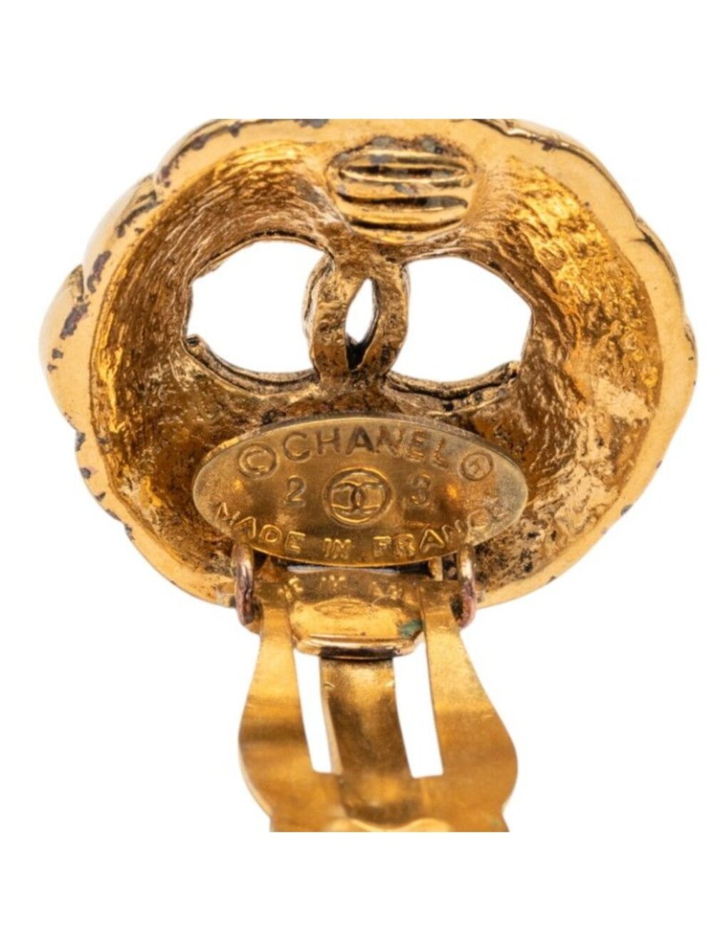 Chanel CC Logo Vintage Gold Plated - Picture 3 of 4